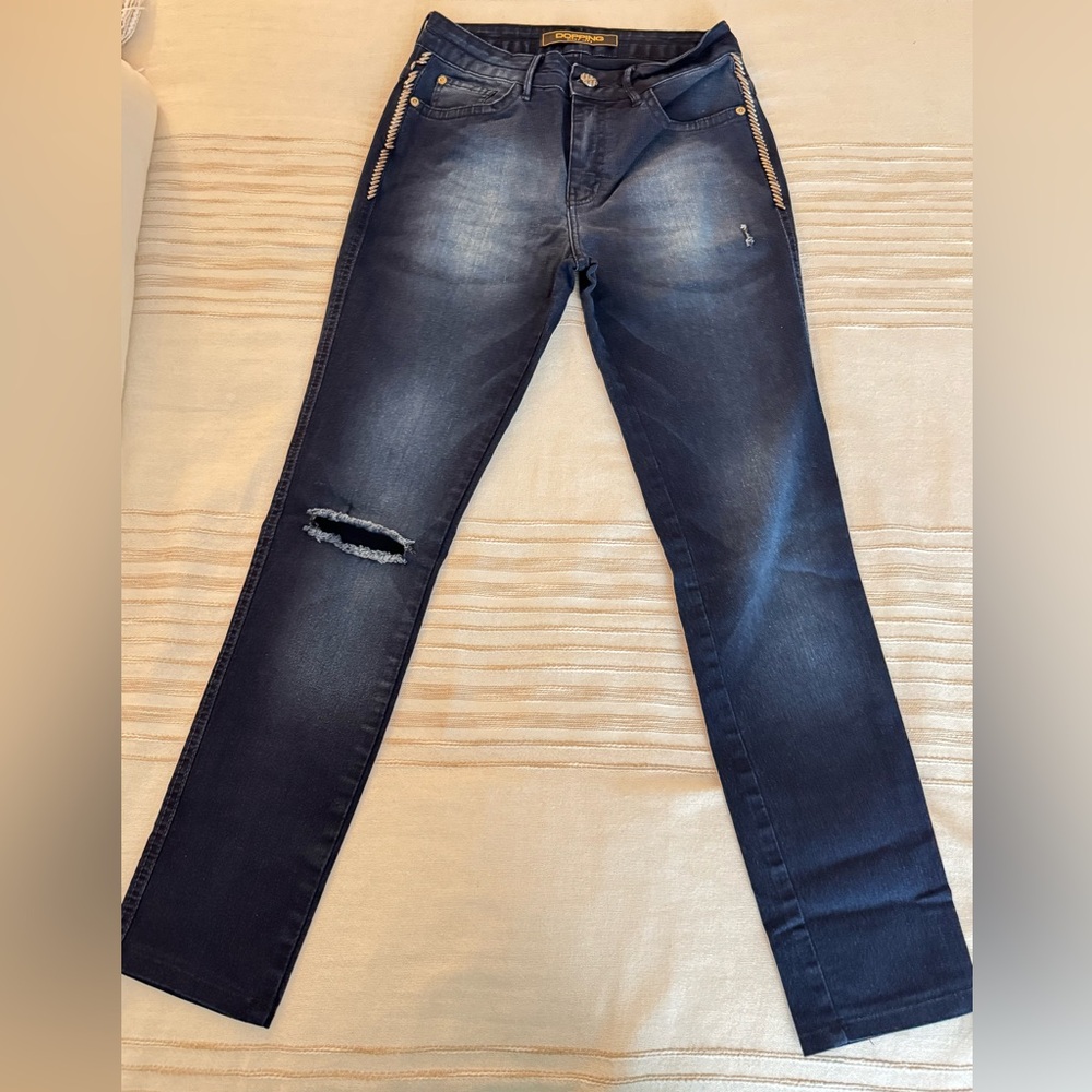 Dopping Midnight Blue Ripped Skinny Jeans